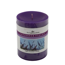 Load image into Gallery viewer, The Home Lavender Fields Medium Pillar Candle (3*4 INCHES)

