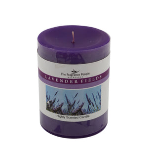The Home Lavender Fields Medium Pillar Candle (3*4 INCHES)