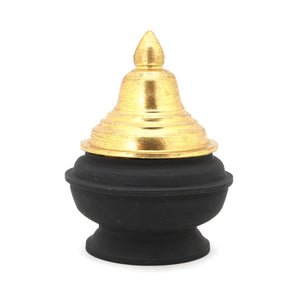 The Home Spire Jar Gold & Black Small