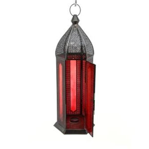 The Home Hanging Lantern Antique Copper G188 Red