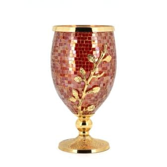 The Home Vase Red Gold 13134-Beg-Sag