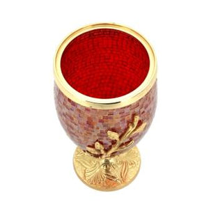 The Home Vase Red Gold 13134-Beg-Sag