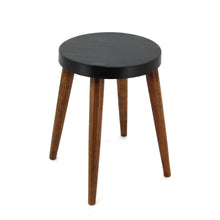 Load image into Gallery viewer, The Home Stool With Iron Top Black Small
