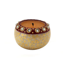 Load image into Gallery viewer, The Home T-Light Holder Marble Hand Painted Round Small-TLH-101
