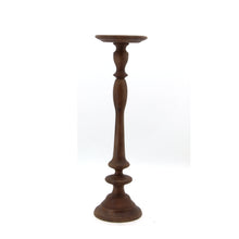 Load image into Gallery viewer, WOODEN PILLAR HOLDER WITH GLASS LARGE-VI-8528
