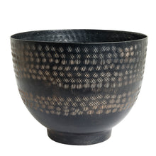 Load image into Gallery viewer, The home Bowl Hammered Planter Black PC1250-A
