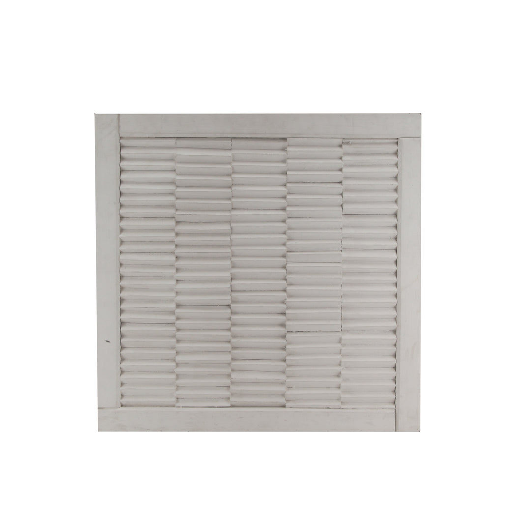 The Home Wall Square Panel 3D Line White