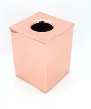 Load image into Gallery viewer, The Home Stainless Steel Waste Basket W/LID Copper Color
