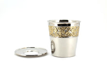 Load image into Gallery viewer, The Home Brass Embossed Waste Basket W/LID
