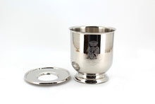 Load image into Gallery viewer, The Home Brass Etched Logo Waste Basket W/LID
