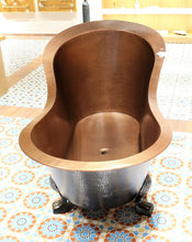 Load image into Gallery viewer, The Home Copper Brown Bath Tub With Feet 72&quot;X36&quot;X34&quot;
