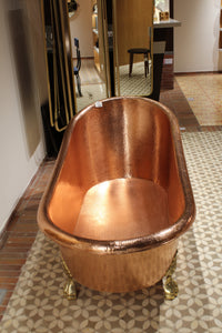 The Home Copper Bath Tub Med Antique With Feet 67"X31"
