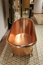 Load image into Gallery viewer, The Home Copper Bath Tub Med Antique With Feet 67&quot;X31&quot;
