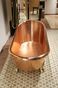 The Home Copper Bath Tub Med Antique With Feet 67"X31"