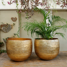 Load image into Gallery viewer, The Home Medium Round Planter Gold GD876-C
