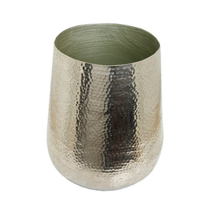 The Home Barrel Planter Hammered Small Silver GD1644-C