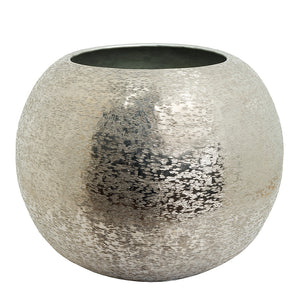 The Home Flower Pot Planter Textured Silver Small BN1500-C