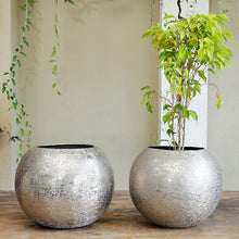 Load image into Gallery viewer, The Home Flower Pot Planter Textured Silver Small BN1500-C
