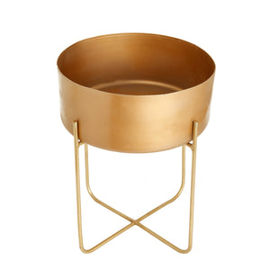 The home Pot With Stand Planter Gold 1503-A