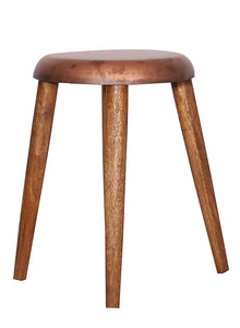 The Home Stool With Iron Top Small Copper
