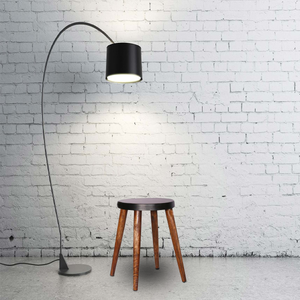 The Home Stool With Iron Top Black Small